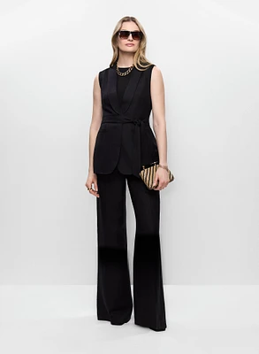 Veste longue et pantalon à jambe large