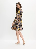 Robe florale en chiffon