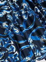 Pantalon à jambe large motif abstrait