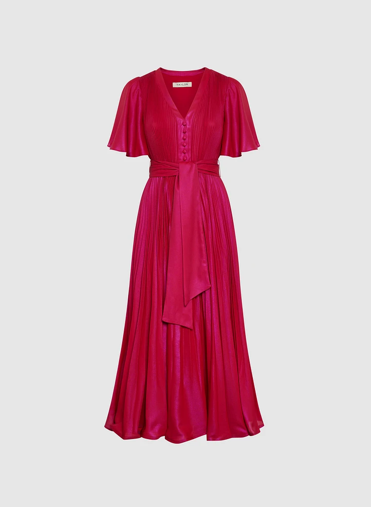 Robe de soirée à effet plissé