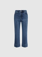 Cropped Straight-Leg Jeans