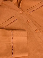 Blouse en lin à détails ajourés