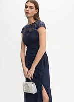 Robe à volants en cascade et paillettes
