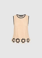 Crochet Floral Knit Tank