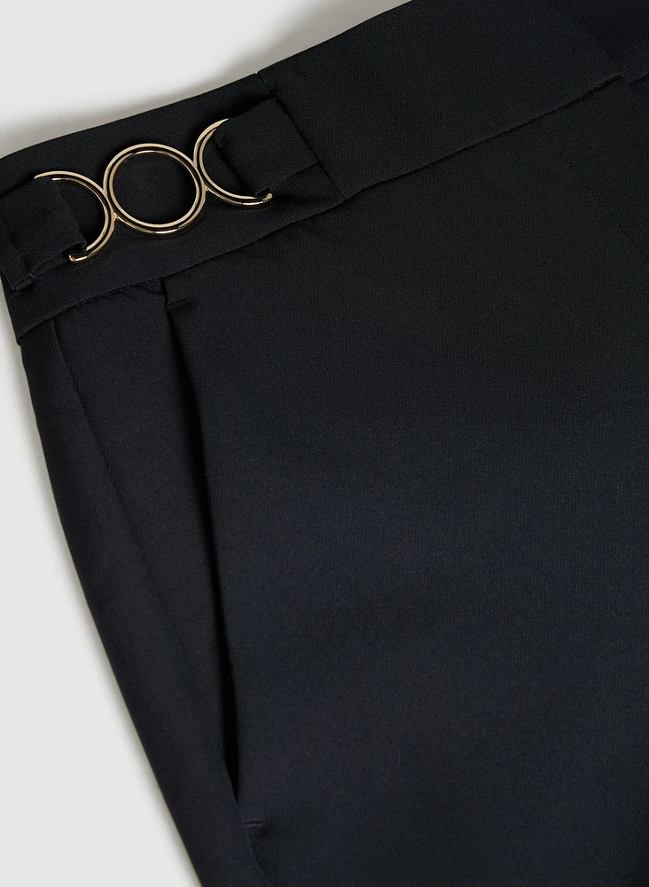 Lauren Ring Insert Straight-Leg Pants
