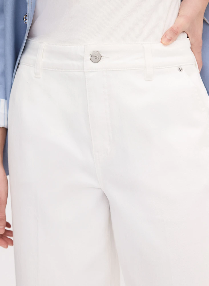 Patch Pocket Wide-Leg Jeans