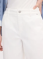 Patch Pocket Wide-Leg Jeans