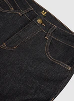 Contrast Stitch Straight-Leg Jeans