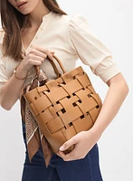 Sac à main à effet treillis