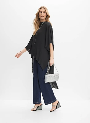 Chiffon Asymmetric Tunic Top