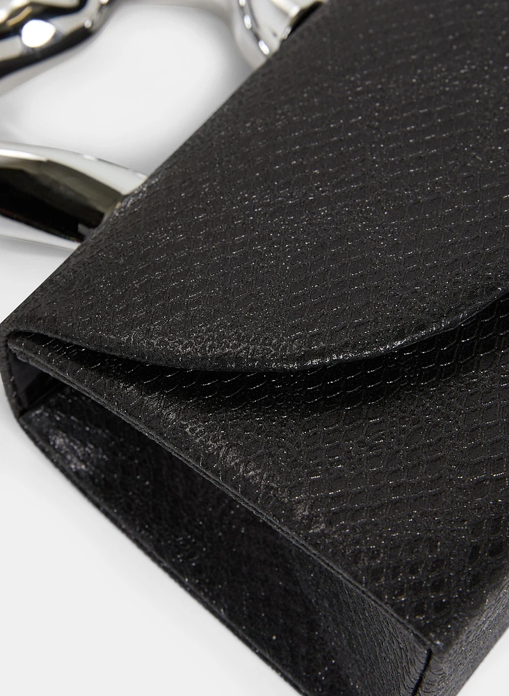 Irregular Top Handle Clutch