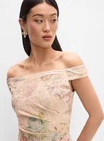 Adrianna Papell - Metallic Floral Dress