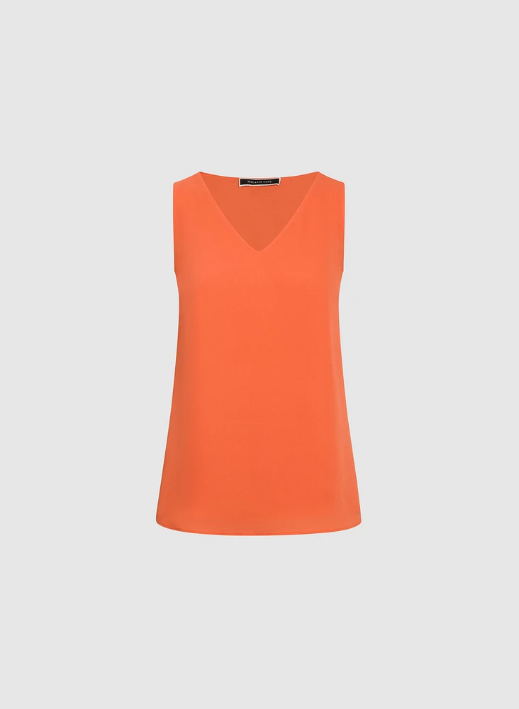 Sleeveless Crepe Blouse