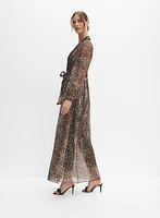 Crepe Jumpsuit & Leopard Jacket