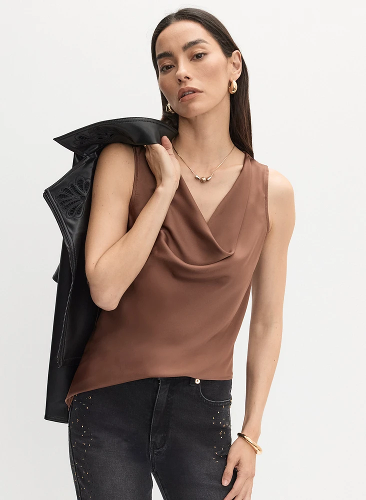 Joseph Ribkoff - Blouse en satin à col bénitier