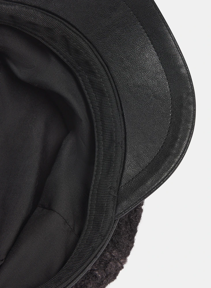 Casquette gavroche à motif carreauté