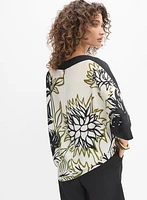 Blouse florale graphique