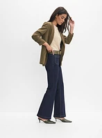 Patch Pocket Flare-Leg Jeans