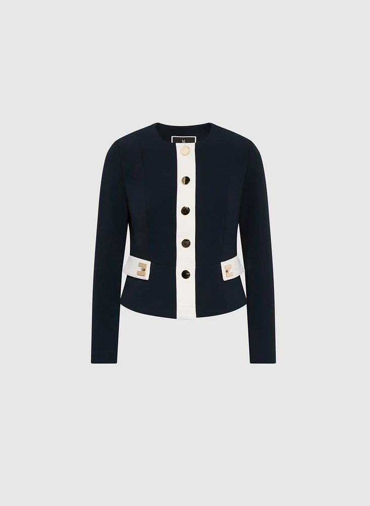 Contrast Trim Jacket