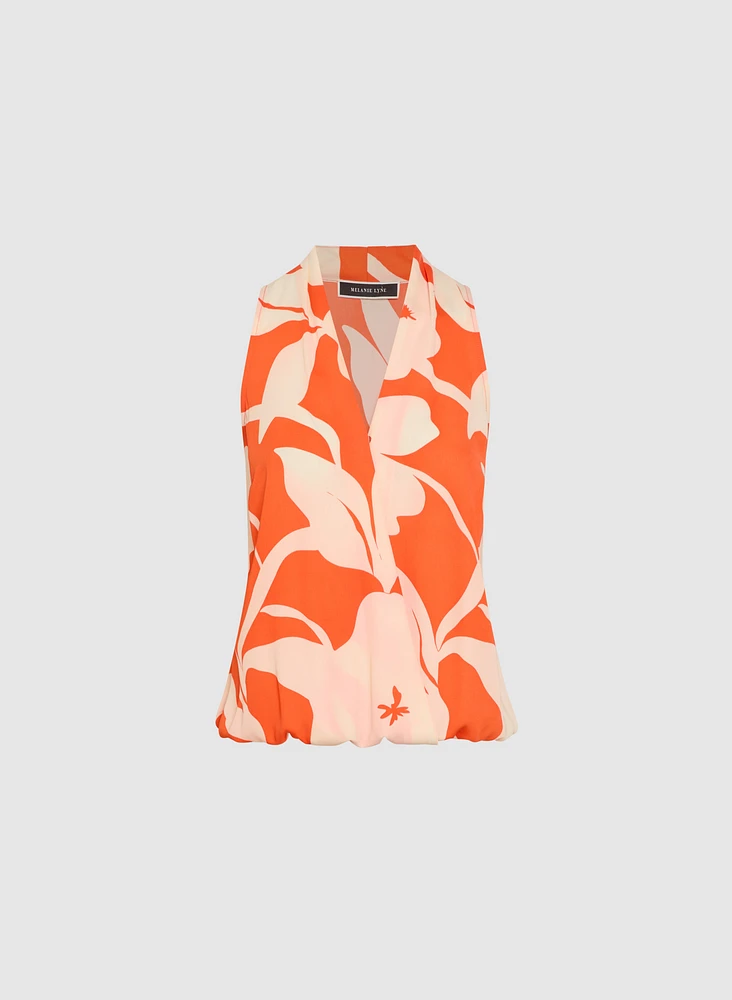 Blouse cache-coeur sans manches
