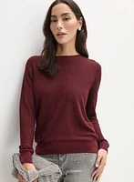 Pull à manches longues en tricot métallique