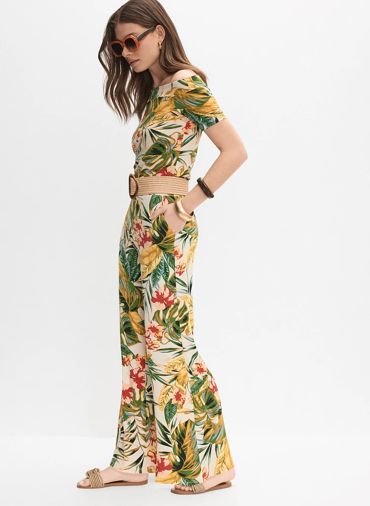 Pantalon tropical à jambe large
