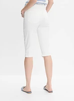 Denim Slim-Leg Capris