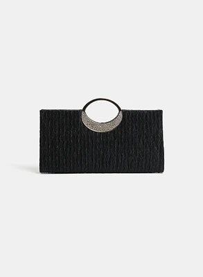 Textured Satin Clutch