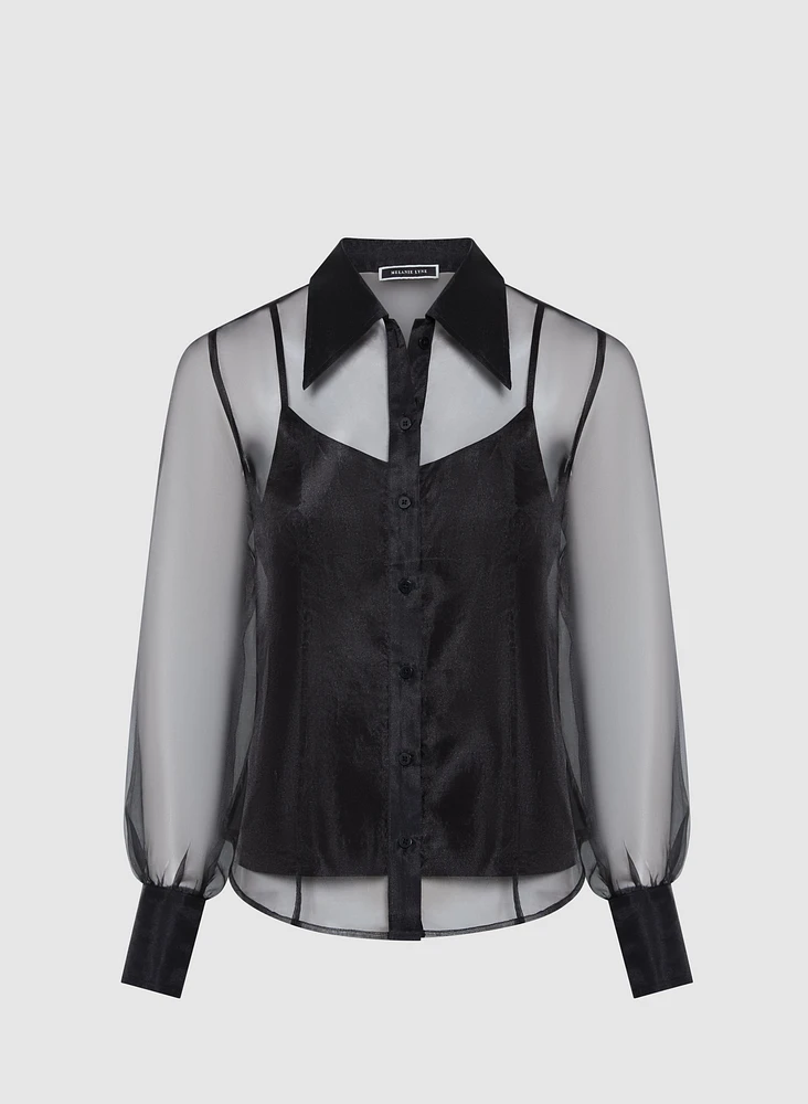 Sheer Organza Blouse