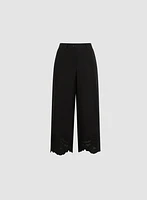 Embroidered Culotte Pants
