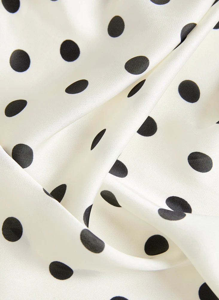Foulard carré à pois
