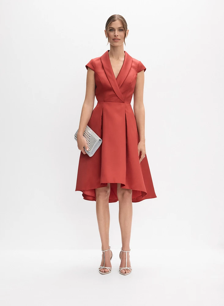 Tuxedo-Style Mikado Dress