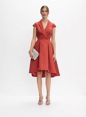 Tuxedo-Style Mikado Dress