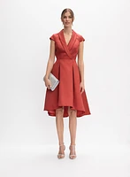 Tuxedo-Style Mikado Dress