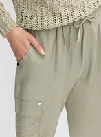 Crinkled Cargo Capris