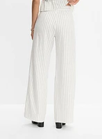 Soho Pinstripe Stretch Linen Pants