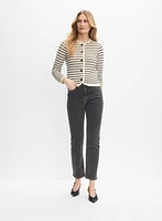 Wave Stitch Pointelle Cardigan