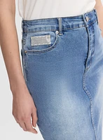 Jupe crayon en denim