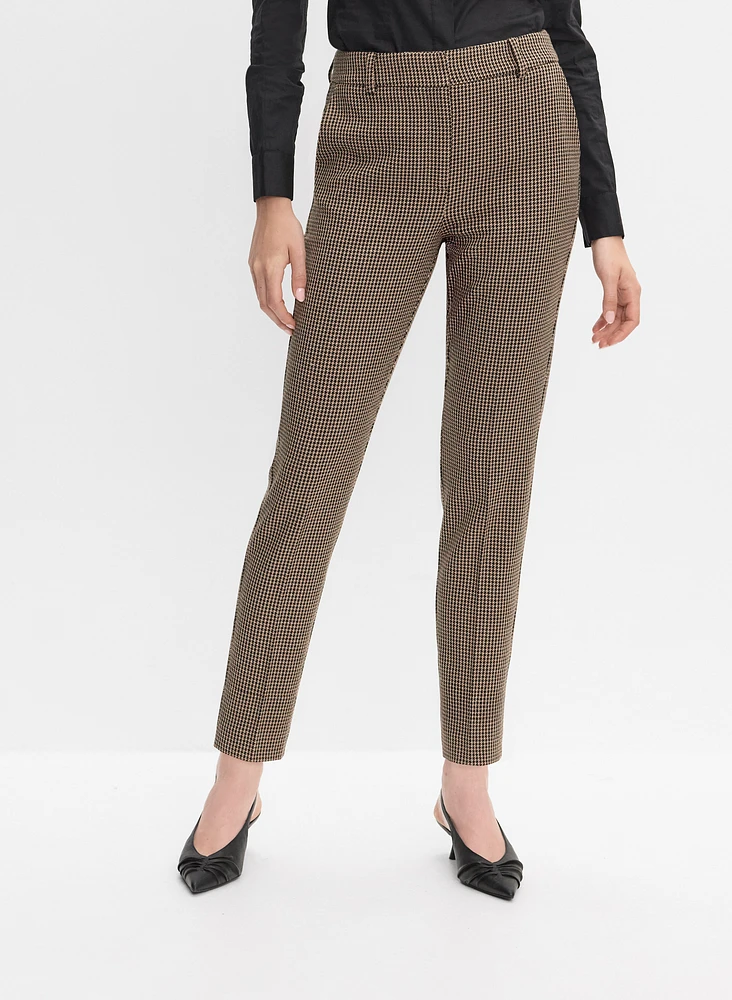 Pantalon Giselle à motif pied-de-poule