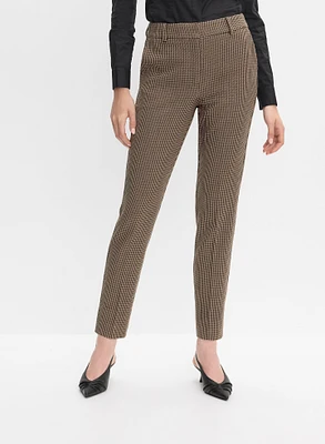 Pantalon Giselle à motif pied-de-poule