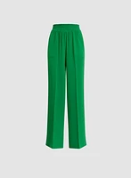 Shirred Waist Wide-Leg Pants