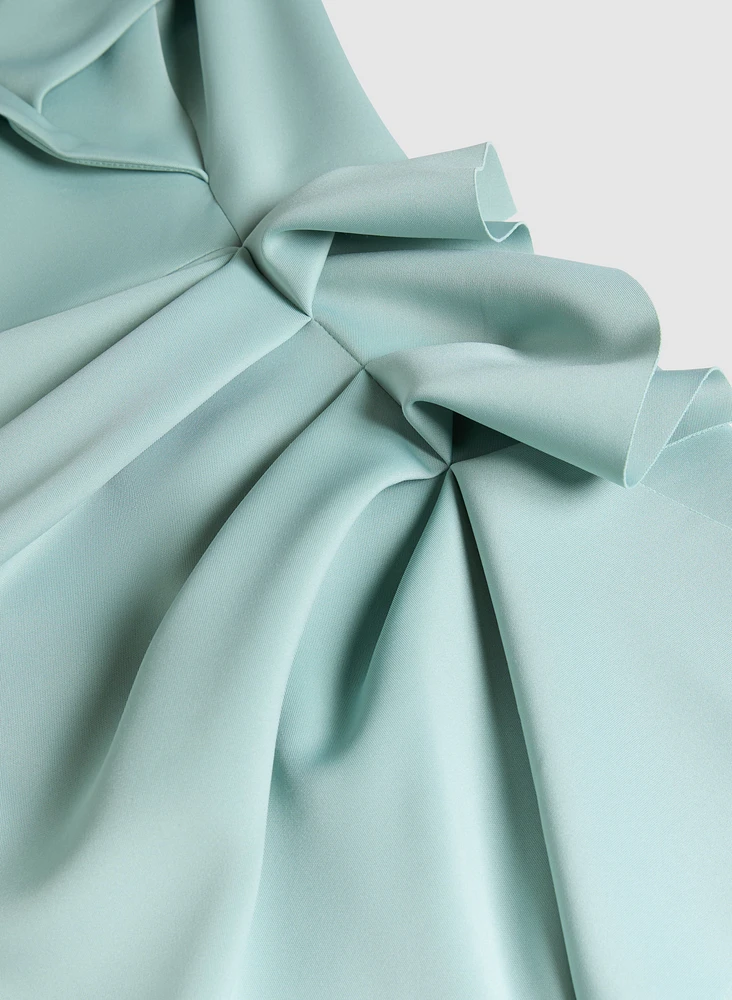 BA Nites - Off-Shoulder Waterfall Ruffle Dress