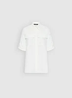 Utility Button-Up Blouse