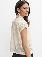 Lace Appliqué Blouse