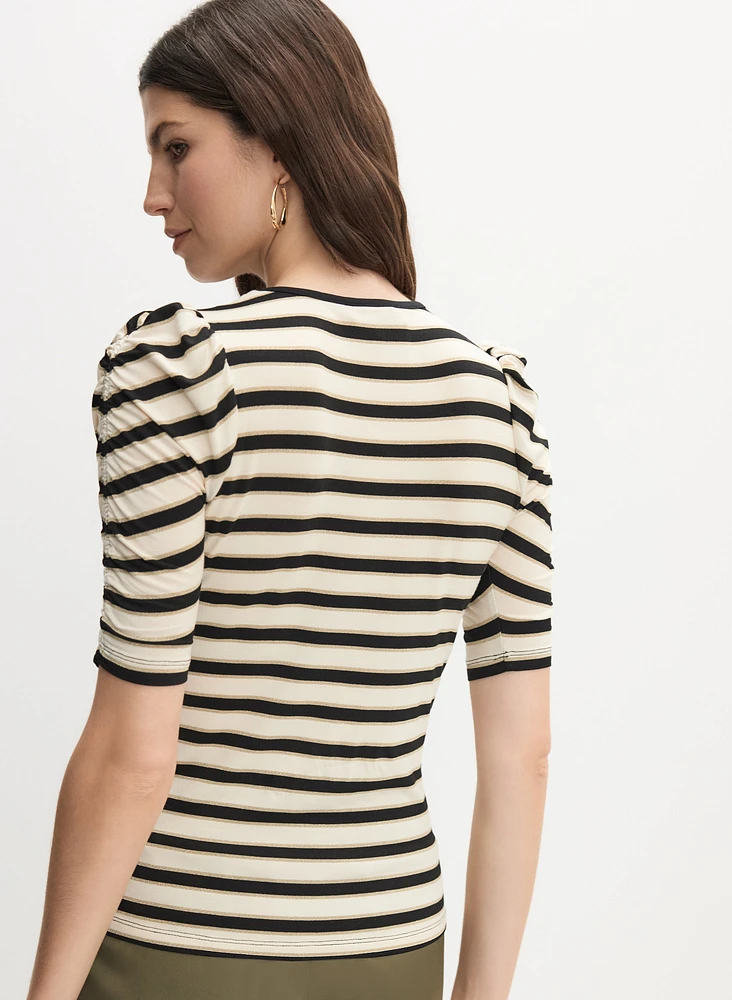 Stripe Lurex T-Shirt