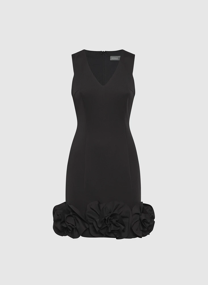 Robe à appliqués floraux