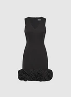 Robe à appliqués floraux