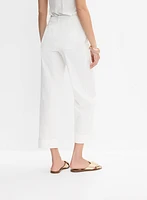 Grommet Embellished Straight-Leg Pants