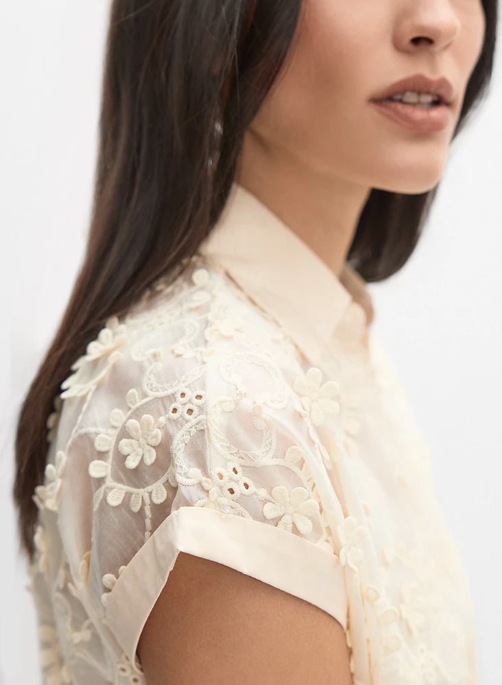 Lace Appliqué Blouse