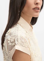Lace Appliqué Blouse